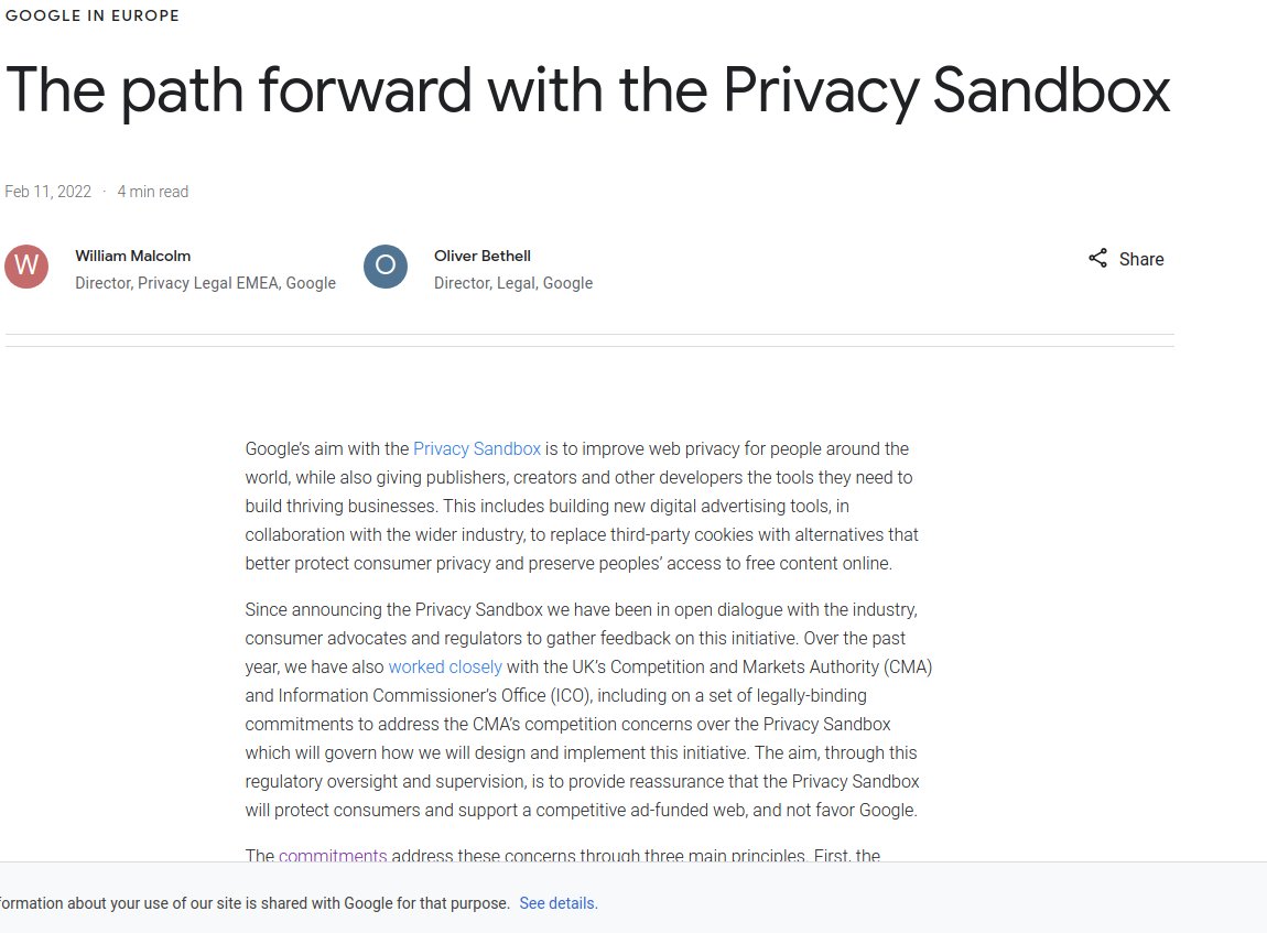 Privacy sandbox