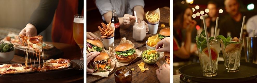 Everyman offers a wider range of food than the traditional theatres.      Source: Company