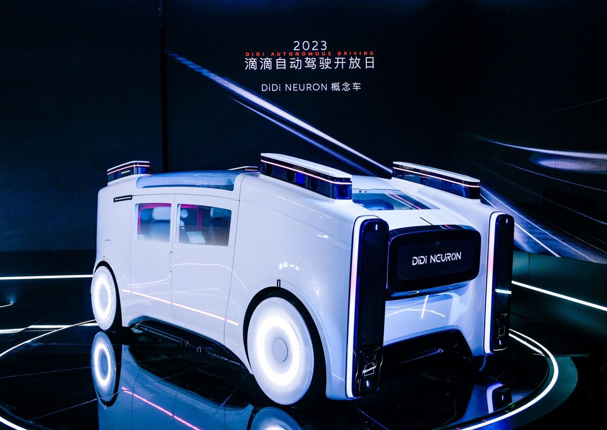 Didi Neuron being showcased in China.       Source: Bloomberg