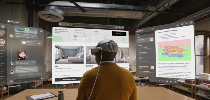 An image from the Apple Vision Pro launch Source Tech Crunch 