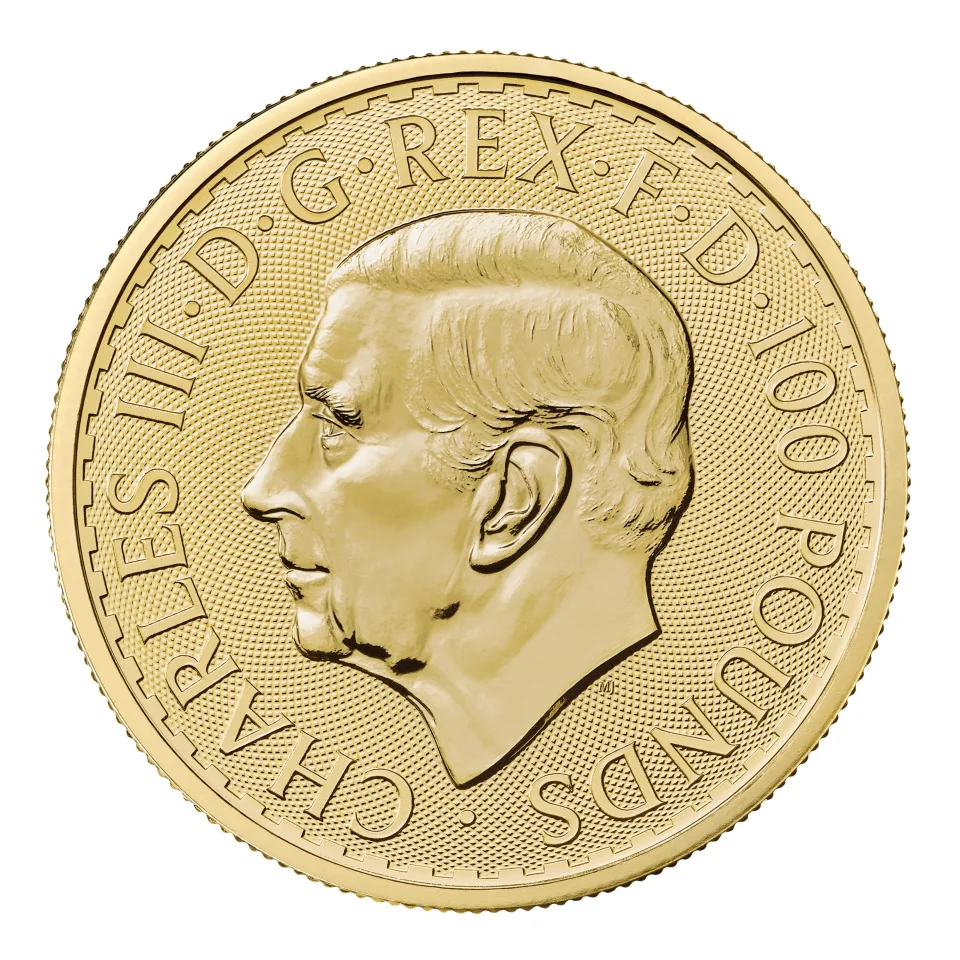 The bullion coin featuring the portrait of King Charles III- source The Royal Mint
