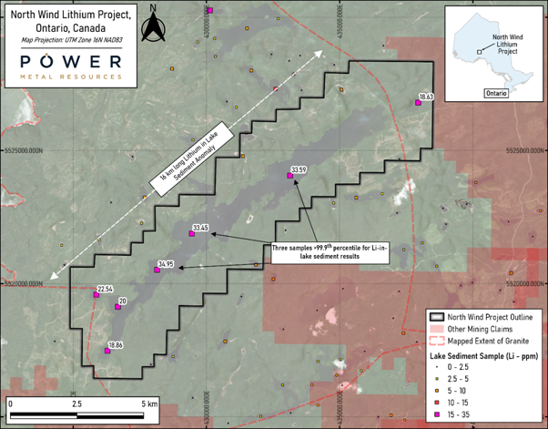 North Wind project overview map      Source: Power Metal Resources