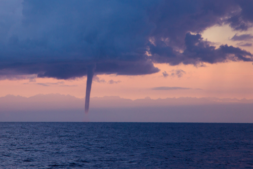 A waterspout forming in Issyk Kul lake, Kyrgyzstan – Credit: Shutterstock