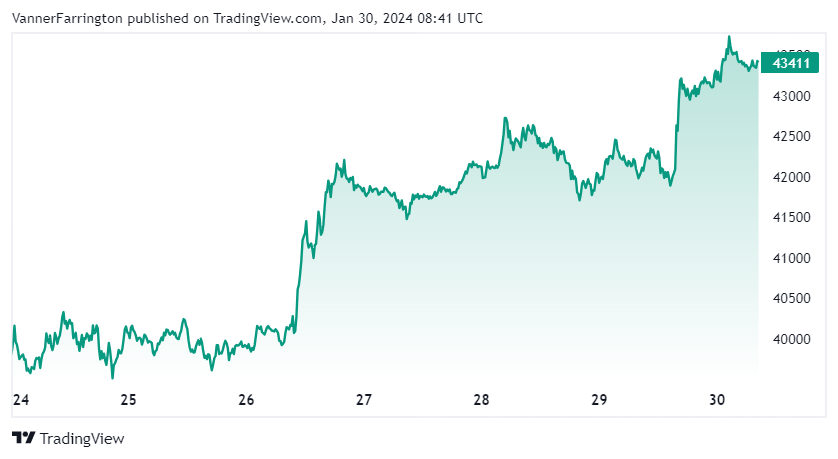 Bitcoin price chart