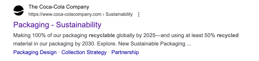 Google Search result