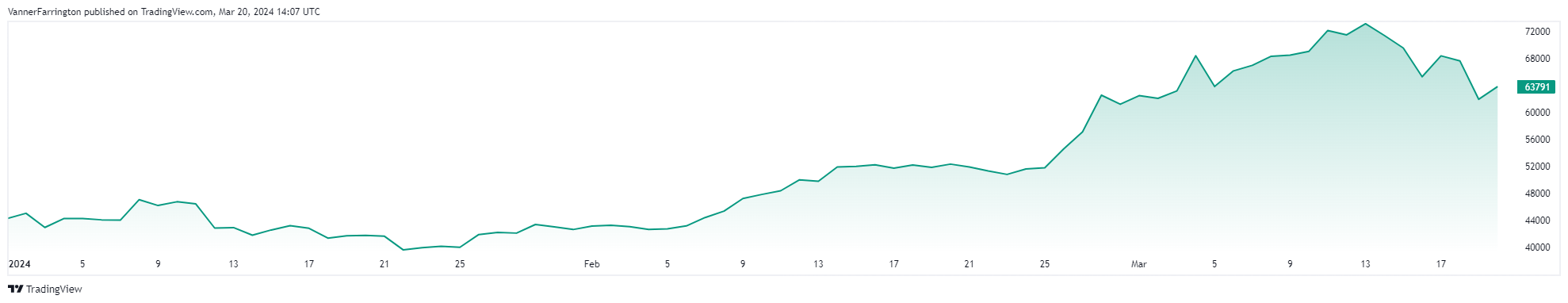 Bitcoin price chart