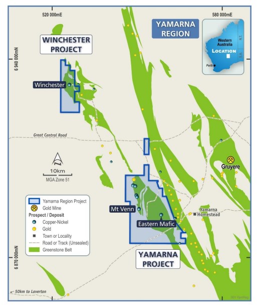 Yamarna Project location.