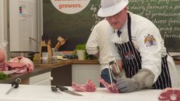 A butcher at Sainsbury's