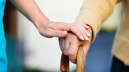 Parkinson's or Alzheimer's patient with nurse