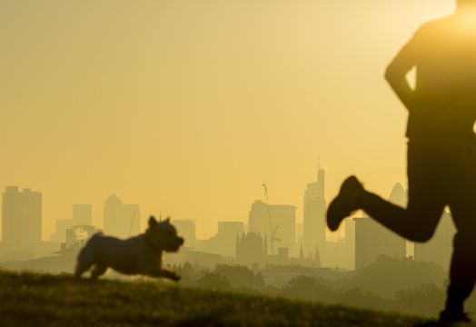 London runner downhill