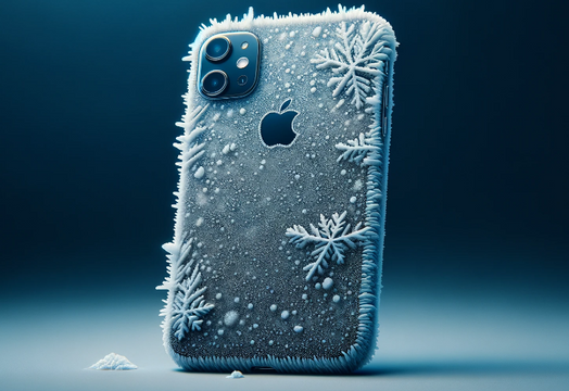 iPhone frosted over