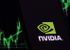 Nvidia logo on green stock chart