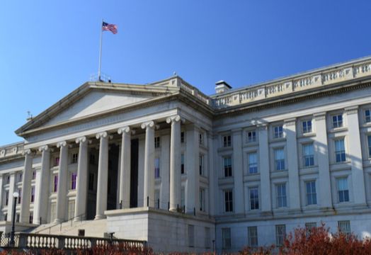 US Treasury Department sunny day