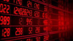 Red stock chart