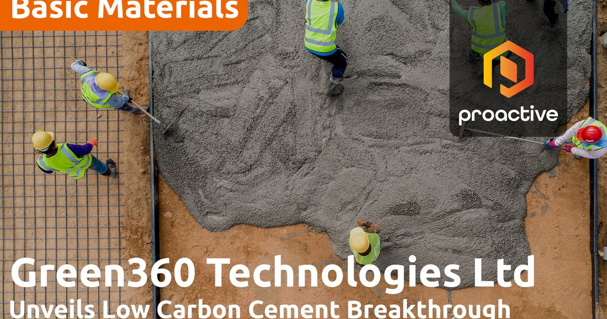 Green360 unveils low carbon cement breakthrough | ASX:GT3
