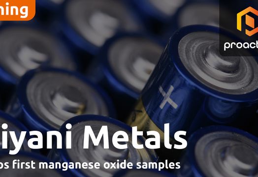 Giyani Metals achieves major milestone with shipment of first high purity manganese oxide samples