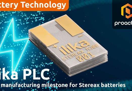 Ilika hits manufacturing milestone for Stereax batteries