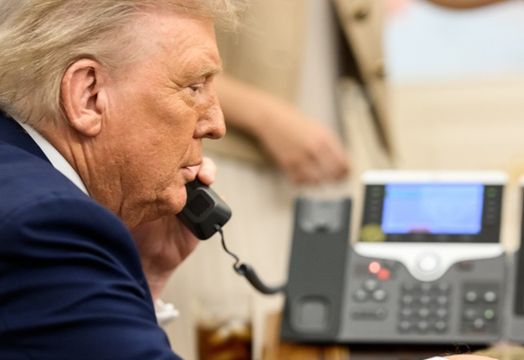 Donald Trump on the phone