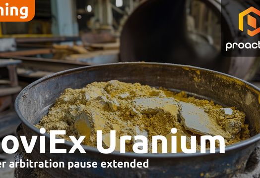 GoviEx Uranium on extension of Niger arbitration, Tombador transaction update 