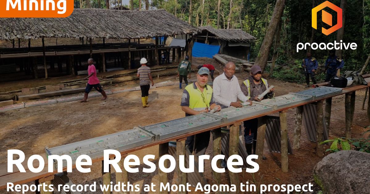 Rome Resources unveils promising tin results from drilling Mont Agoma ...