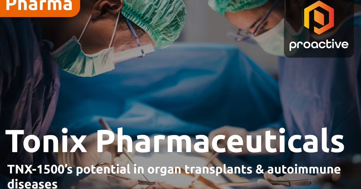 Tonix Pharmaceuticals reports positive phase 1 results for TNX-1500 ...