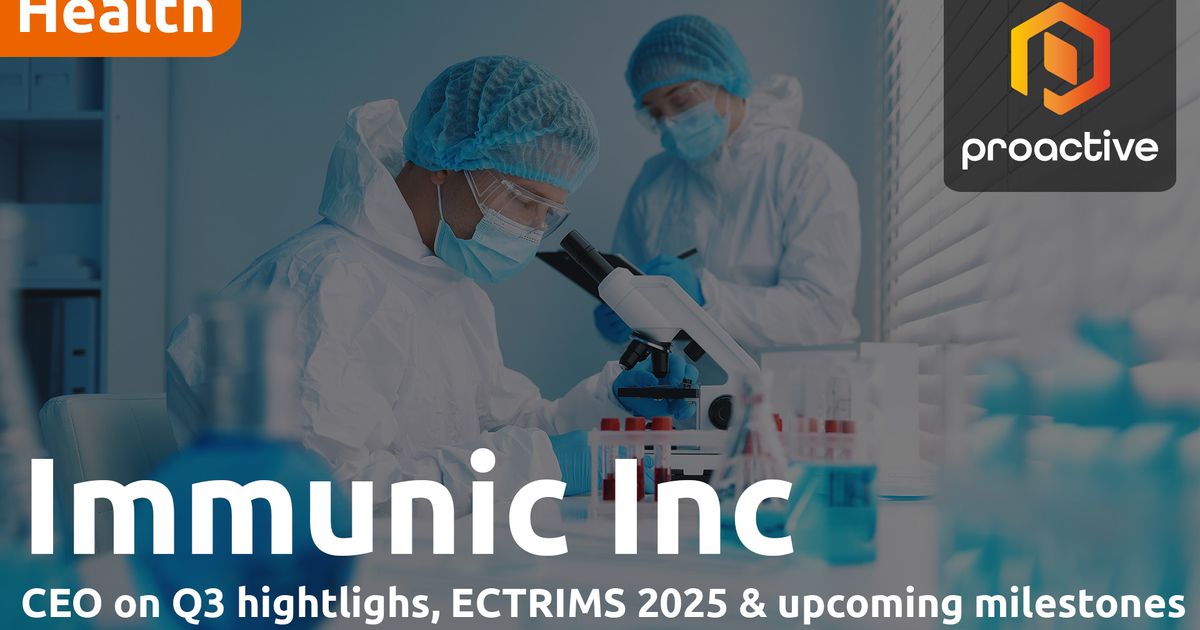 Immunic CEO on Q3 highlights, ECTRIMS 2025 and upcoming milestones ...