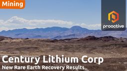 Century Lithium reports breakthrough results in rare earth recovery from Angel Island project