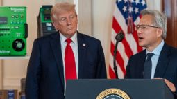Donald Trump and Nvidia CEO Jensen Huang