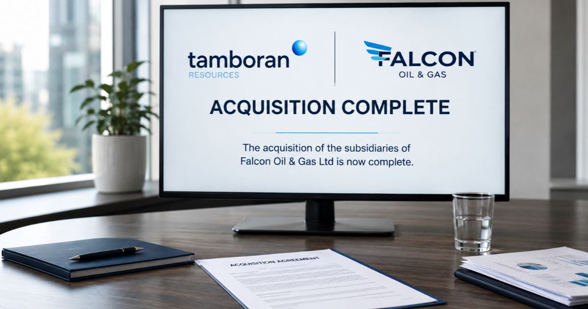 Tamboran completes Falcon subsidiaries acquisition to build Beetaloo Basin position