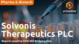 Solvonis reports positive SVN-002 bridging data; CEO outlines next steps