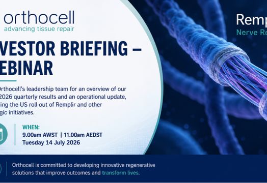 Orthocell to discuss US rollout in coming webinar