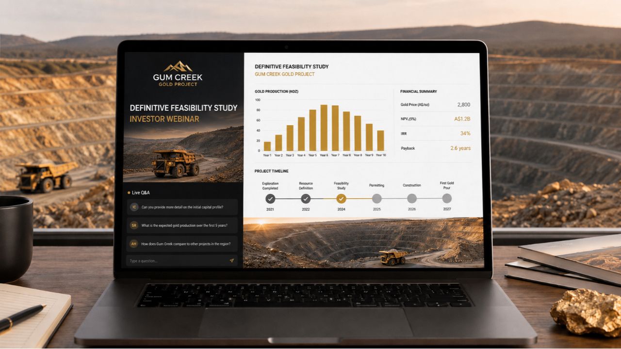 Horizon Gold Ltd - Horizon Gold to host Gum Creek DFS investor webinar