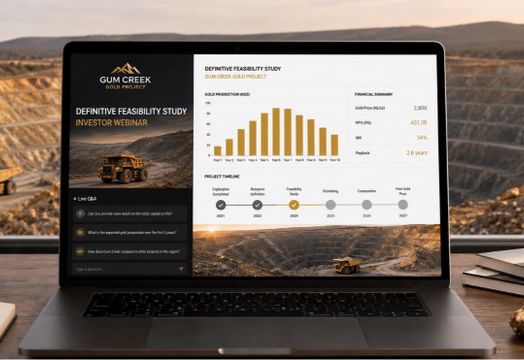 Horizon Gold Ltd - Horizon Gold to host Gum Creek DFS investor webinar