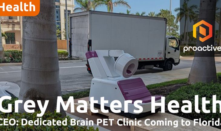 Grey Matters receives first Brain PET scanner for flagship Florida Alzheimer's clinic