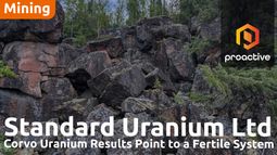 Standard Uranium reports strong pathfinder results at Corvo Uranium project