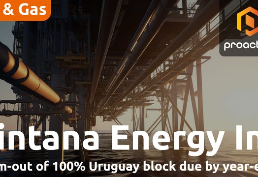 Sintana Energy: Uruguay well on track, Argentina block bid advances