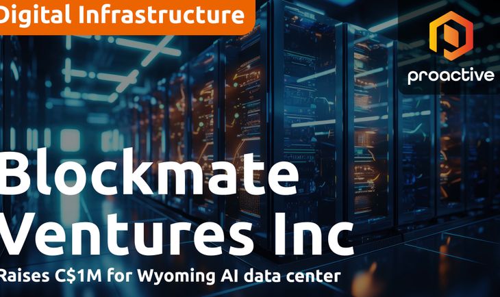 Blockmate raises C$1m for Wyoming AI data center