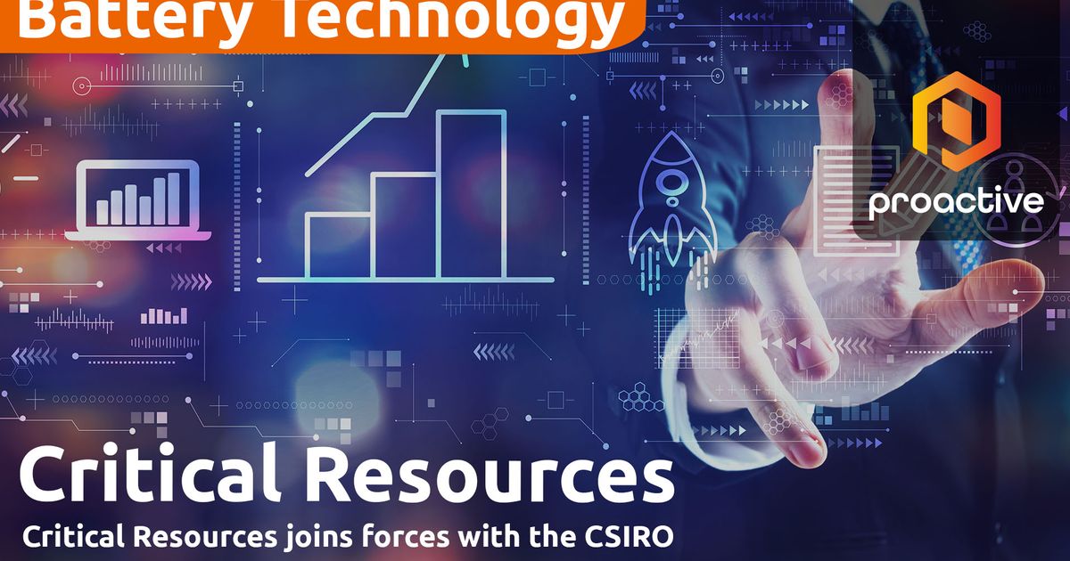 Critical Resources Partners With CSIRO on DSD Scale-Up