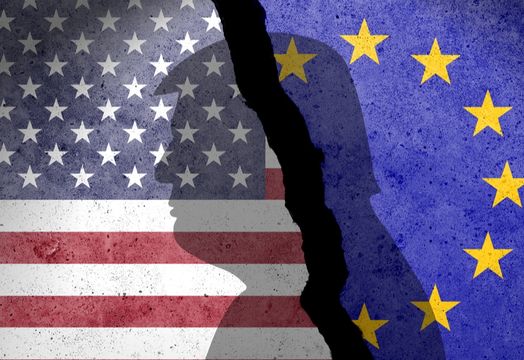 US and EU flags 