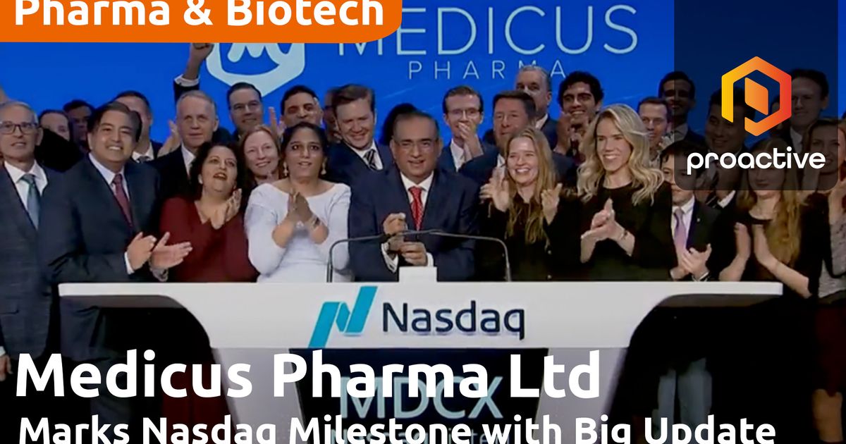 Medicus Pharma marks Nasdaq anniversary with opening bell ceremony ...