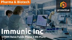 .Immunic CEO on $400m financing, phase 3 MS plans