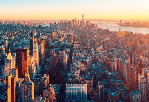 New York landscape of skyscrapers