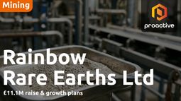 Rainbow Rare Earths CEO says &pound;11.1M provides sufficient runway to advance projects 