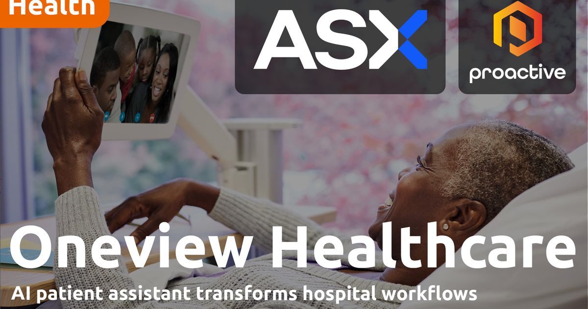 Oneview Healthcare CEO on boosting patient care efficiency with AI...