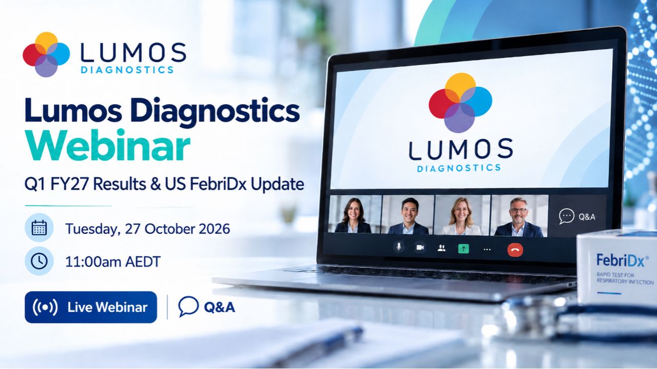 Lumos Diagnostics to provide US FebriDx update at quarterly results ...