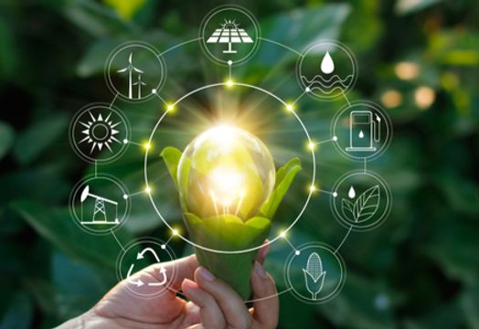 Lightbulb green energy 