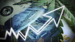Marijuana stocks rising graphic overlayed with dollar images