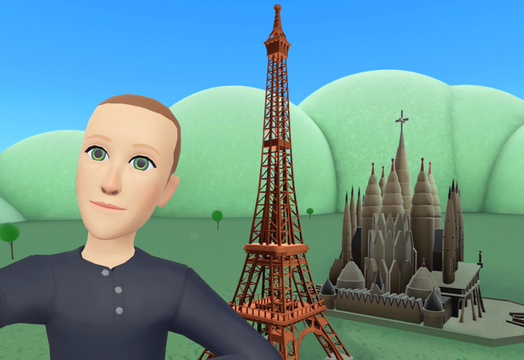 Image of virtual Mark Zuckerberg in Horizon Worlds