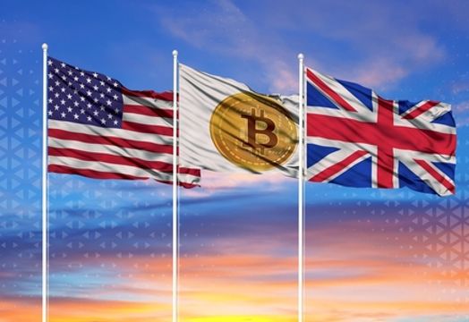 US, UK and EU flag side by side