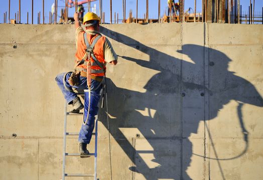 Construction worker at work